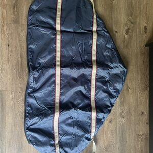 Navy Saddle Bag with Burgundy and Gray